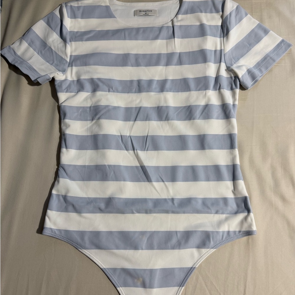 Babaton Blue and White Striped Top